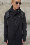 BORIS BIDJAN SABERI long coat AW22 ZIPPER3.1 FWT00005 black cashmere + cotton